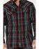 Image #3 - Moonshine Spirit Men's Fire Starter Large Plaid Long Sleeve Snap Western Shirt, Red, hi-res