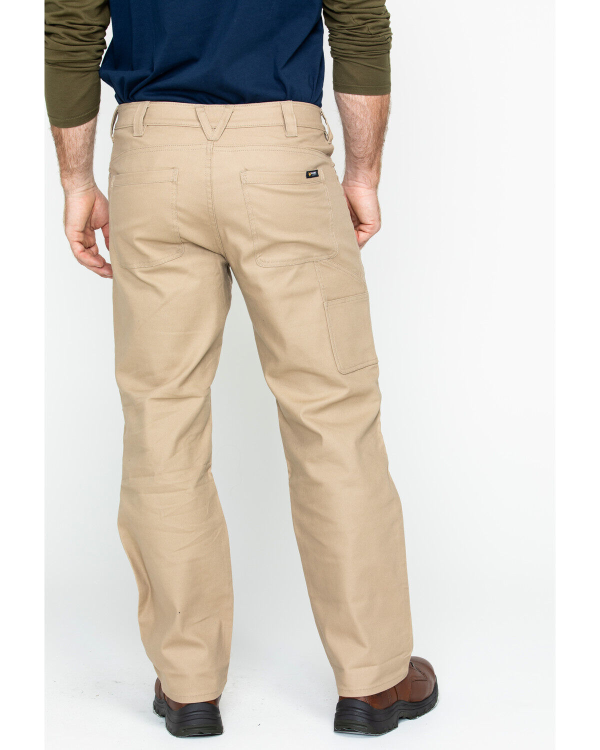 Image #2 - Hawx Men's Stretch Canvas Utility Work Pants, Beige/khaki, hi-res