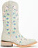 Image #2 - Corral Girls' Floral Embroidered Blacklight Western Boots - Square Toe, Light Pink, hi-res