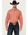 Image #1 - Wrangler Men's Classic Medallion Print Long Sleeve Button-Down Western Shirt, Red, hi-res