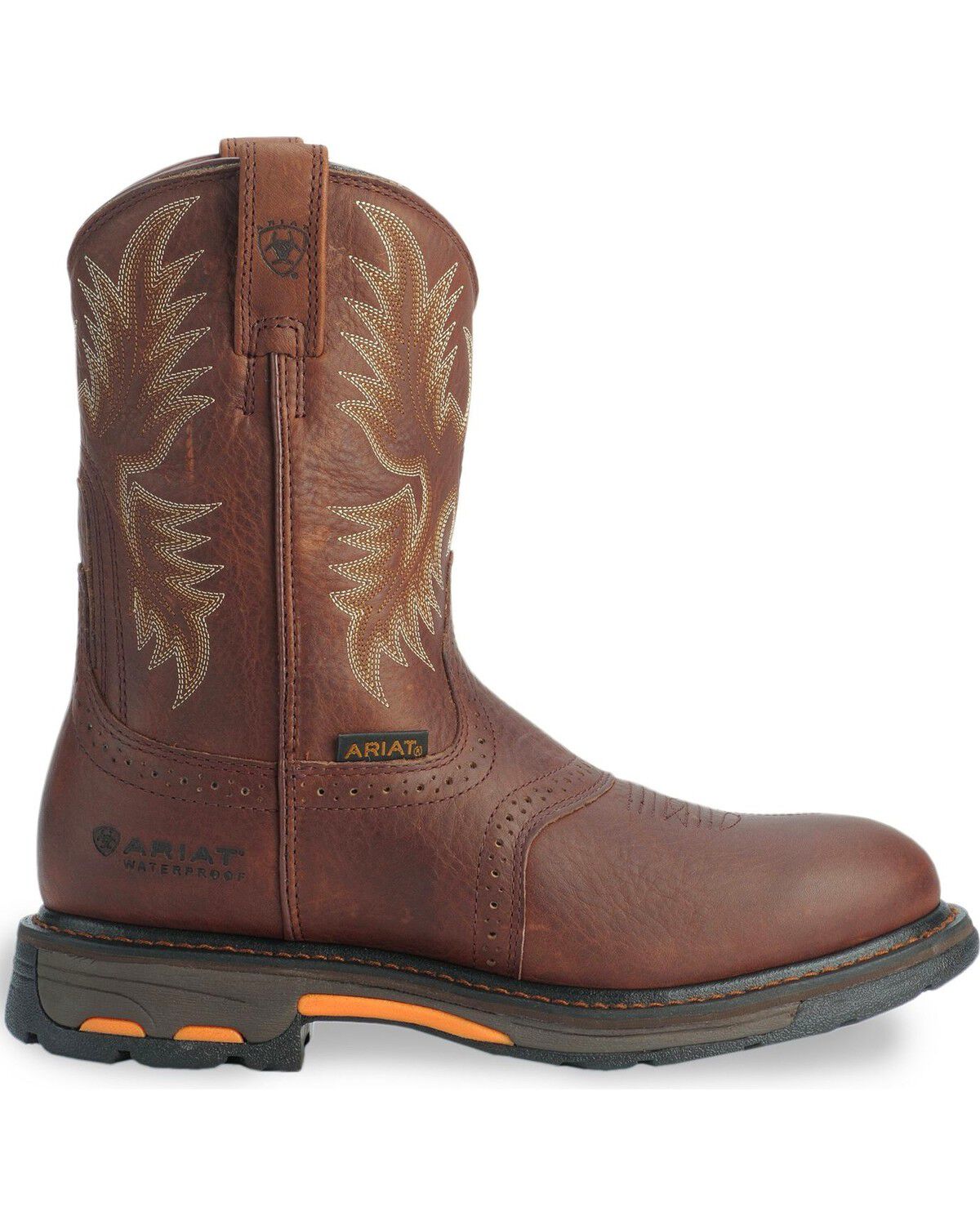 Image #2 - Ariat Men's H2O Workhog Western Work Boots - Composite Toe, Copper, hi-res
