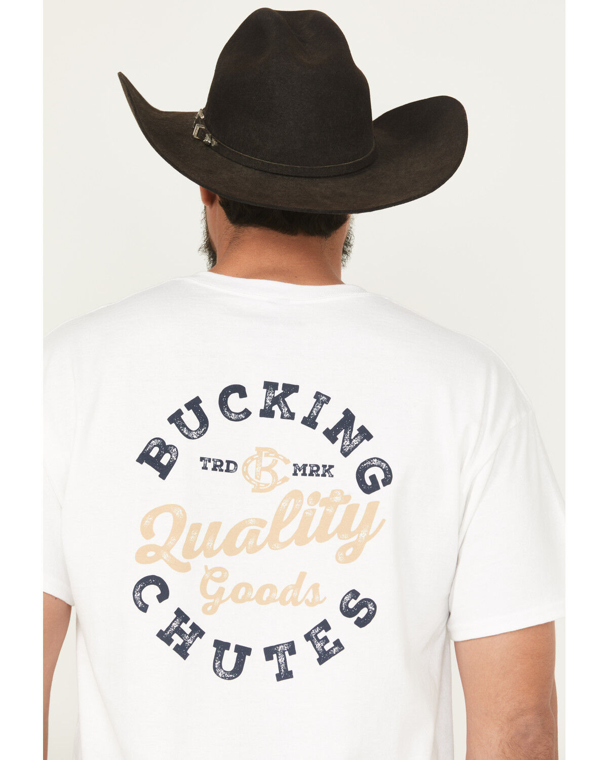 Image #4 - Bucking Chutes Men's Quality Short Sleeve Graphic T-Shirt, White, hi-res
