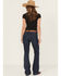 Image #3 - Cinch Women's Lynden Dark Wash Trouser Slim Fit Stretch Denim Jeans, Indigo, hi-res