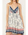 Image #3 - Angie Women's Halter Border Print Tier Dress, Ivory, hi-res