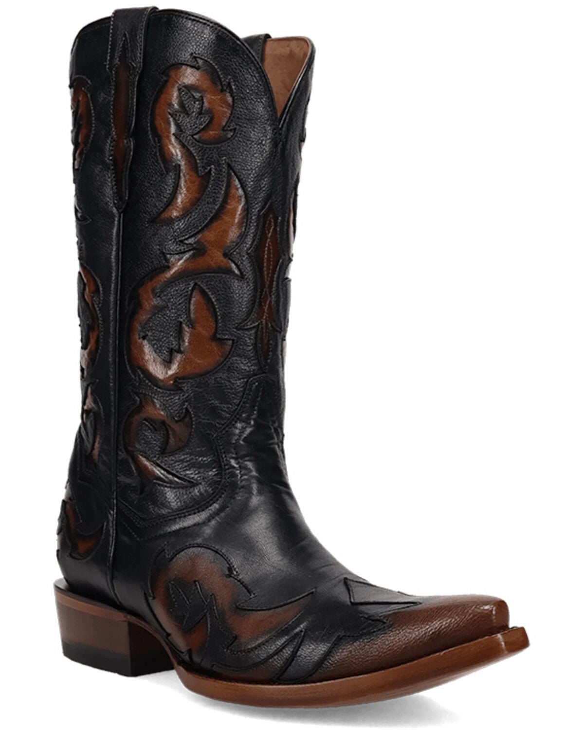 Dan Post Men's Tularosa Inlay Tall Western Boots - Snip Toe, Black, hi-res