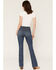 Image #3 - Idyllwind Women's Legend High Rise Eastview Bootstitch Yoke Flare Stretch Denim Jeans, Medium Dark Wash, hi-res