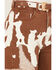 Image #2 - Blue B Women's High Rise Cow Print Belted Shorts, Brown, hi-res