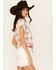 Image #2 - Shyanne Women's Short Sleeve Tie Front Camp Shirt, Brick Red, hi-res