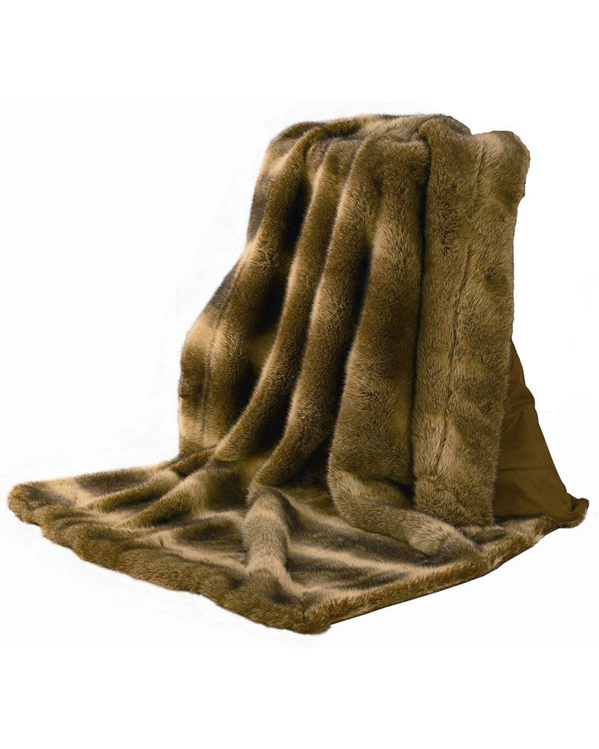 HiEnd Accents Faux Fur Throw Blanket, Multi, hi-res