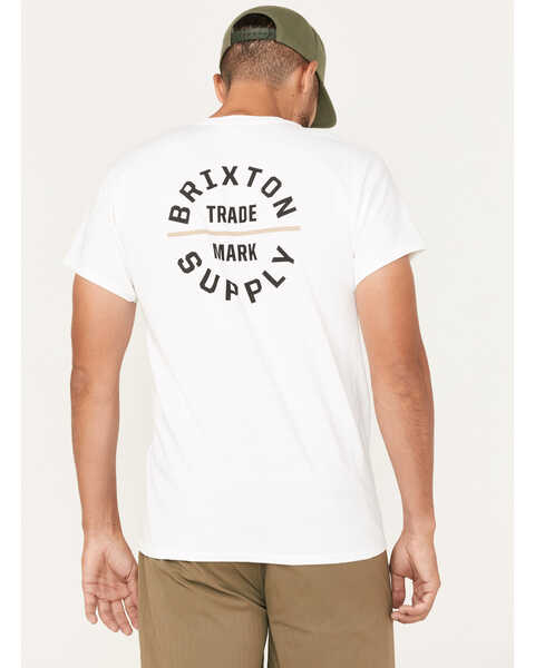 Image #4 - Brixton Men's Oath V Logo Graphic T-Shirt, White, hi-res