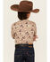 Image #4 - Roper Boys' Bucking Horse Print Long Sleeve Snap Western Shirt, Brown, hi-res