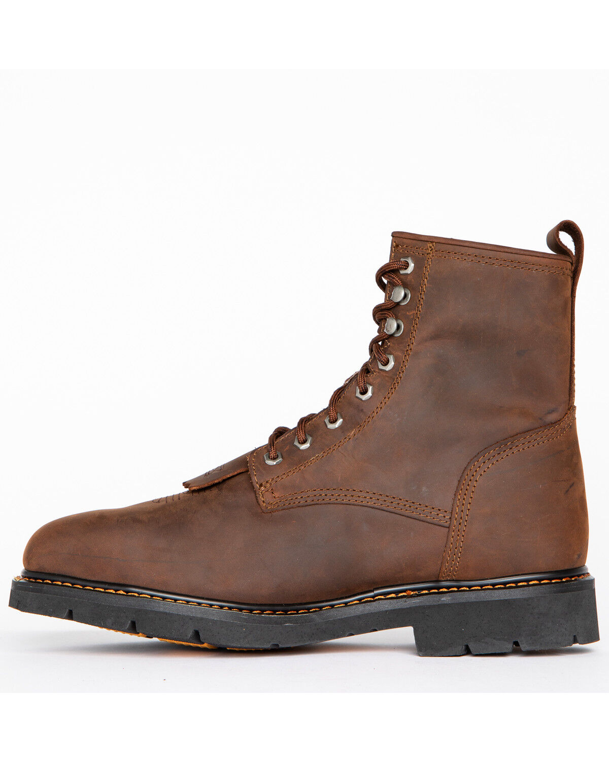 Image #3 - Cody James Men's 8" Mustang Lace-Up Kiltie Waterproof Work Boots - Composite Toe, Brown, hi-res