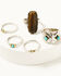 Image #1 - Shyanne Women's Americana Longhorn Ring Set - 5 Piece, Silver, hi-res