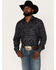 Image #1 - Rock & Roll Denim Men's Southwestern Long Sleeve Button Down Western Shirt , Black, hi-res