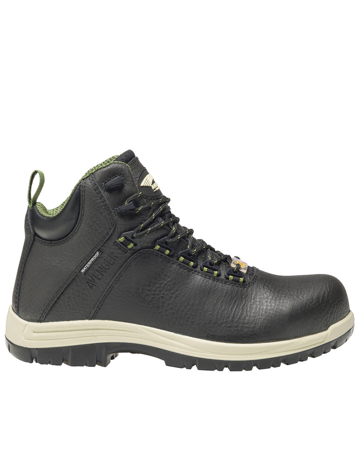 Image #2 - Avenger Men's Breaker Work Boots - Composite Toe, Black, hi-res