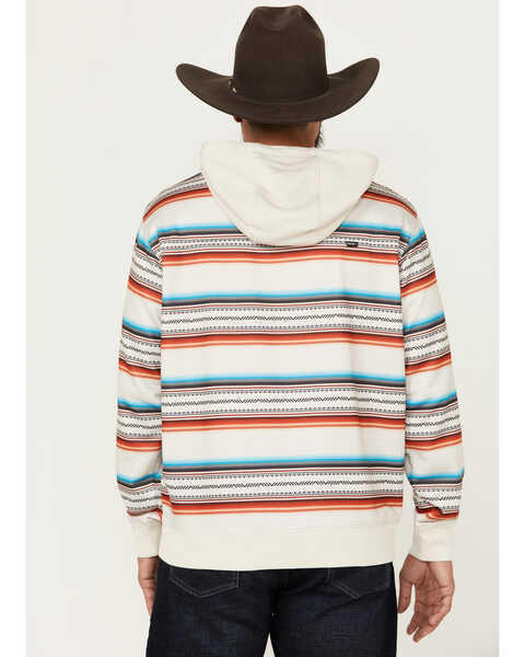 Image #4 - Hooey Men's Mesa Serape Striped Hooded Sweatshirt , Cream, hi-res
