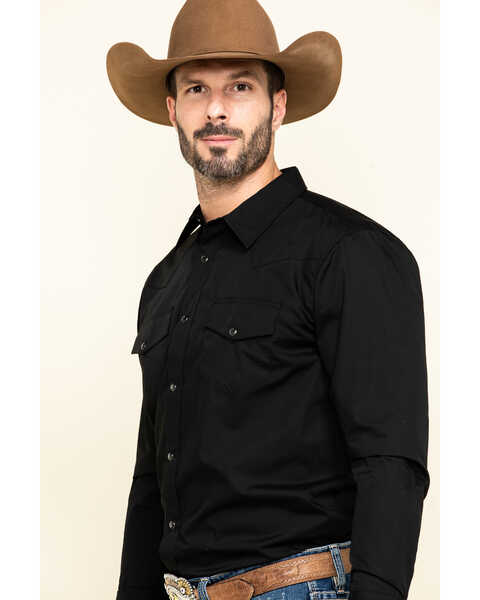 Gibson Men's Lava Long Sleeve Snap Western Shirt - Tall, Black, hi-res