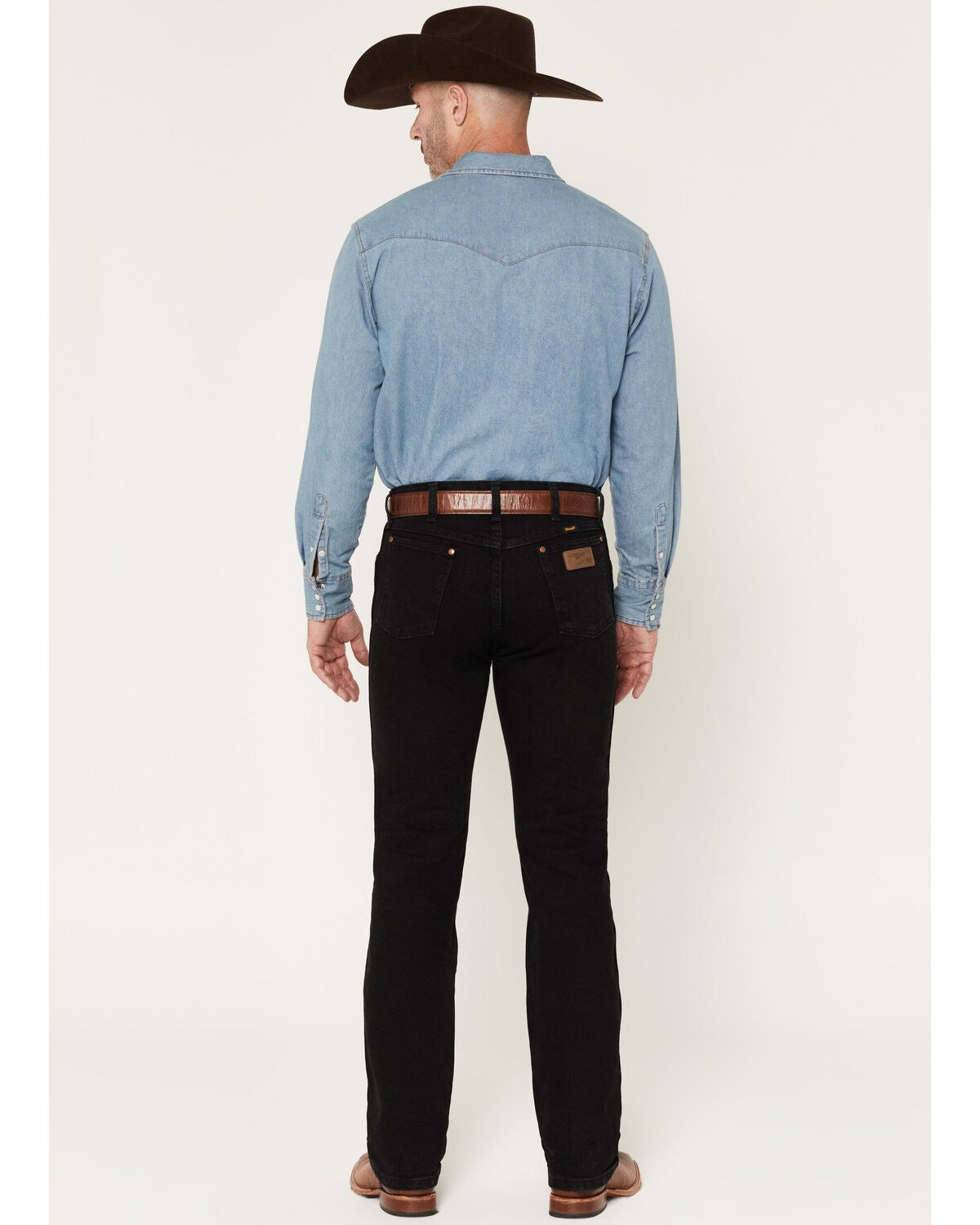 Image #3 - Wrangler Men's Cowboy Cut Straight Active Flex Stretch Denim Jeans, Black, hi-res