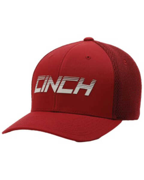Image #1 - Cinch Men's Logo Ball Cap , Burgundy, hi-res