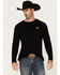 Image #2 - RANK 45® Men's Raw Rodeo Logo Long Sleeve Graphic T-Shirt, Black, hi-res