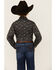 Image #4 - Rock & Roll Denim Boys' Paisley Print Long Sleeve Pearl Snap Western Shirt, Grey, hi-res