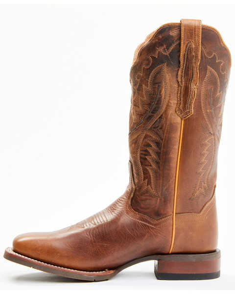 Dan Post Women's Embroidered Western Performance Boots - Broad Square Toe, Brown, hi-res