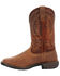 Rocky Men's Rugged Trail Pull On Western Boots - Square Toe , Brown, hi-res