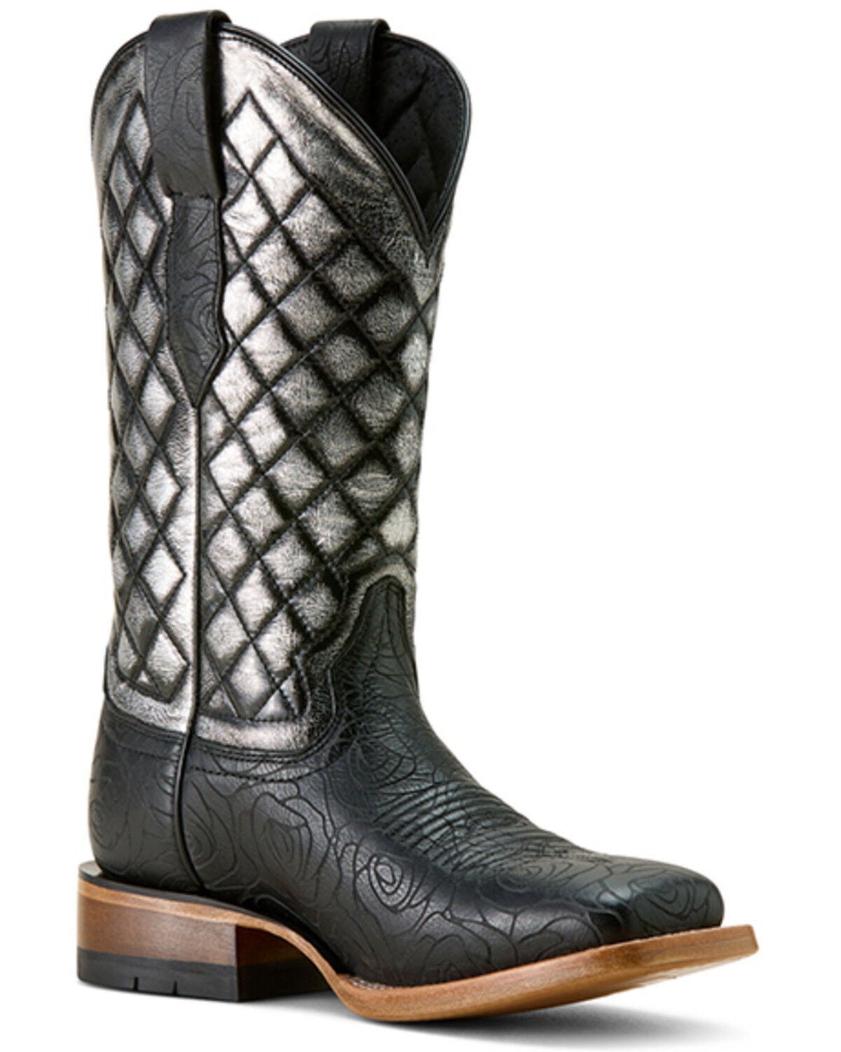 Image #1 - Ariat Women's Frontier Wittman Western Boots - Broad Square Toe, Silver, hi-res