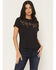 Image #1 - Idyllwind Women's Warren Boot Stitch Short Sleeve Tee, Black, hi-res