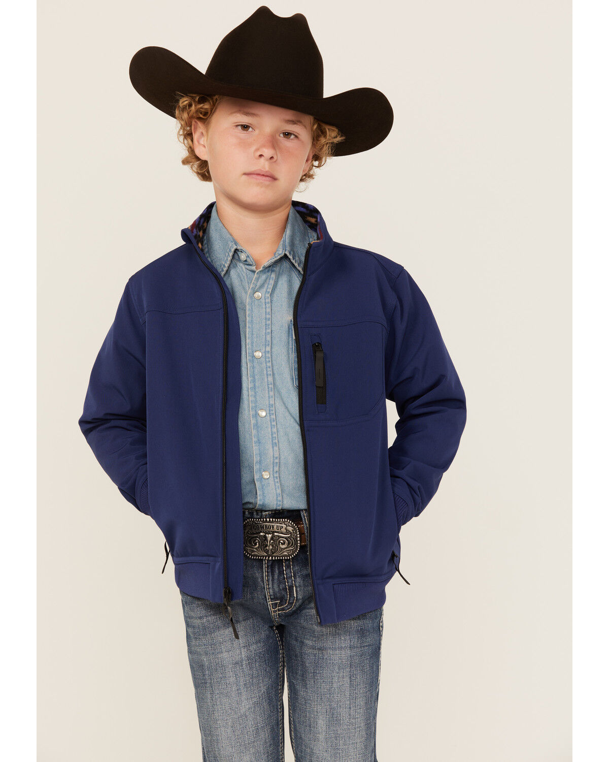 Image #1 - Cody James Boys' Coolville Softshell Bomber Jacket, Royal Blue, hi-res