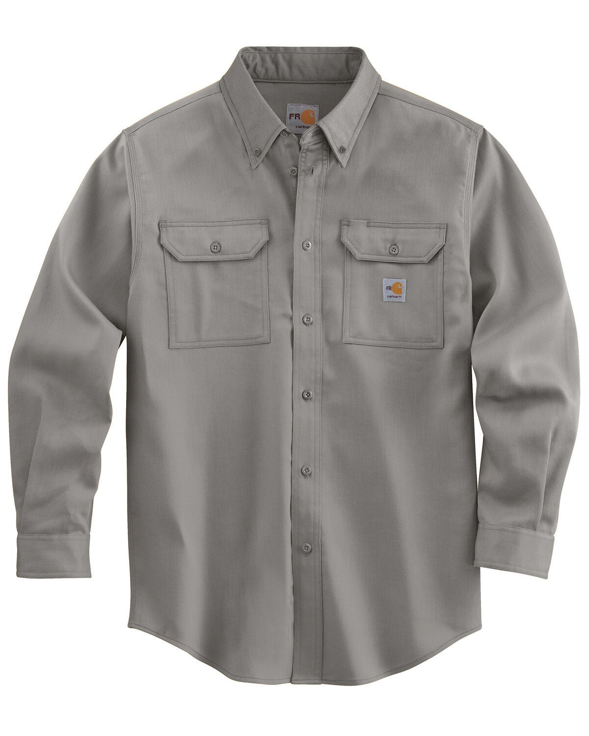 Carhartt Men's FR Work-Dry&reg; Twill Long Sleeve Shirt - Big & Tall, Grey, hi-res