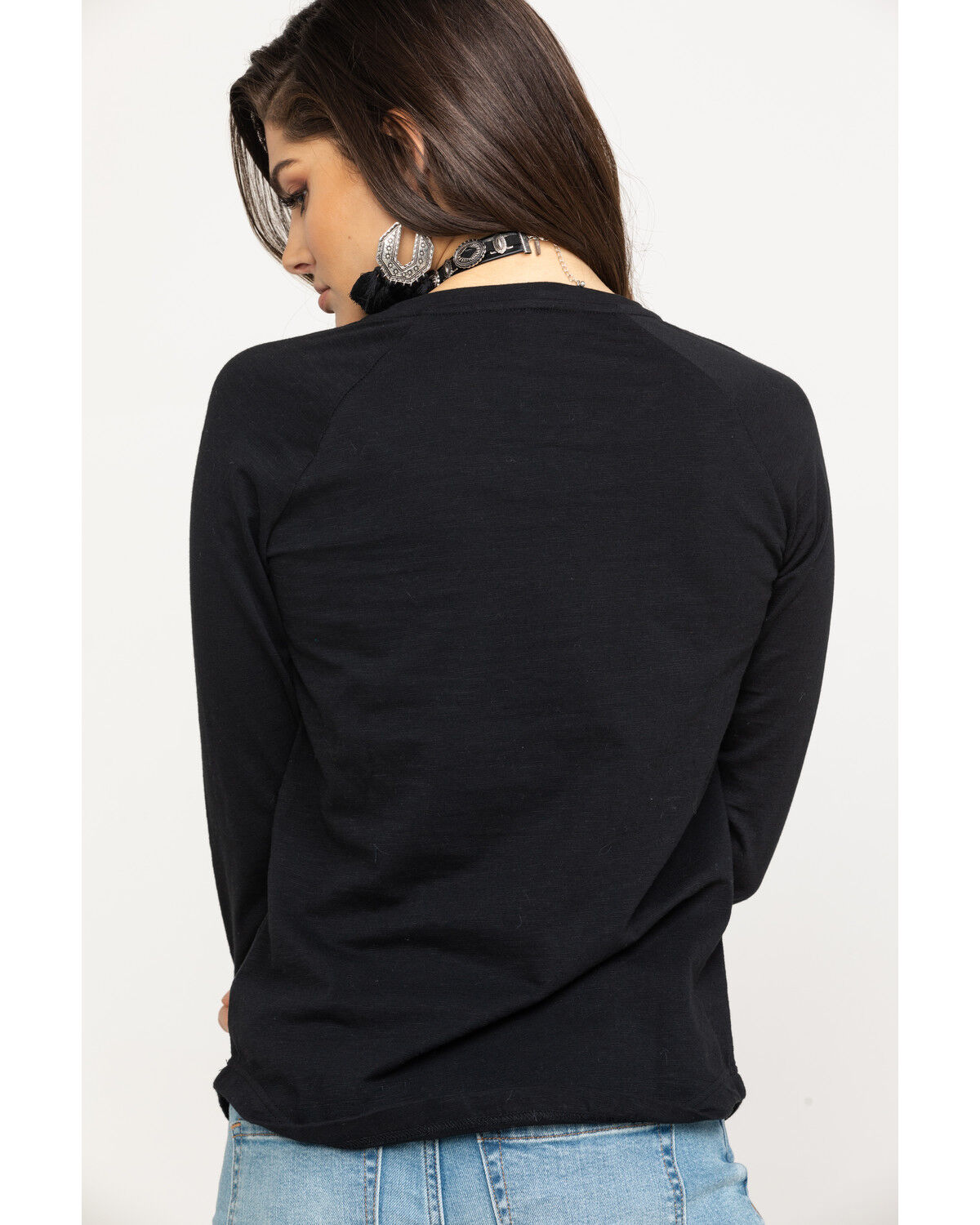Image #2 - Ariat Women's Ace of Diamonds Shirt, Black, hi-res
