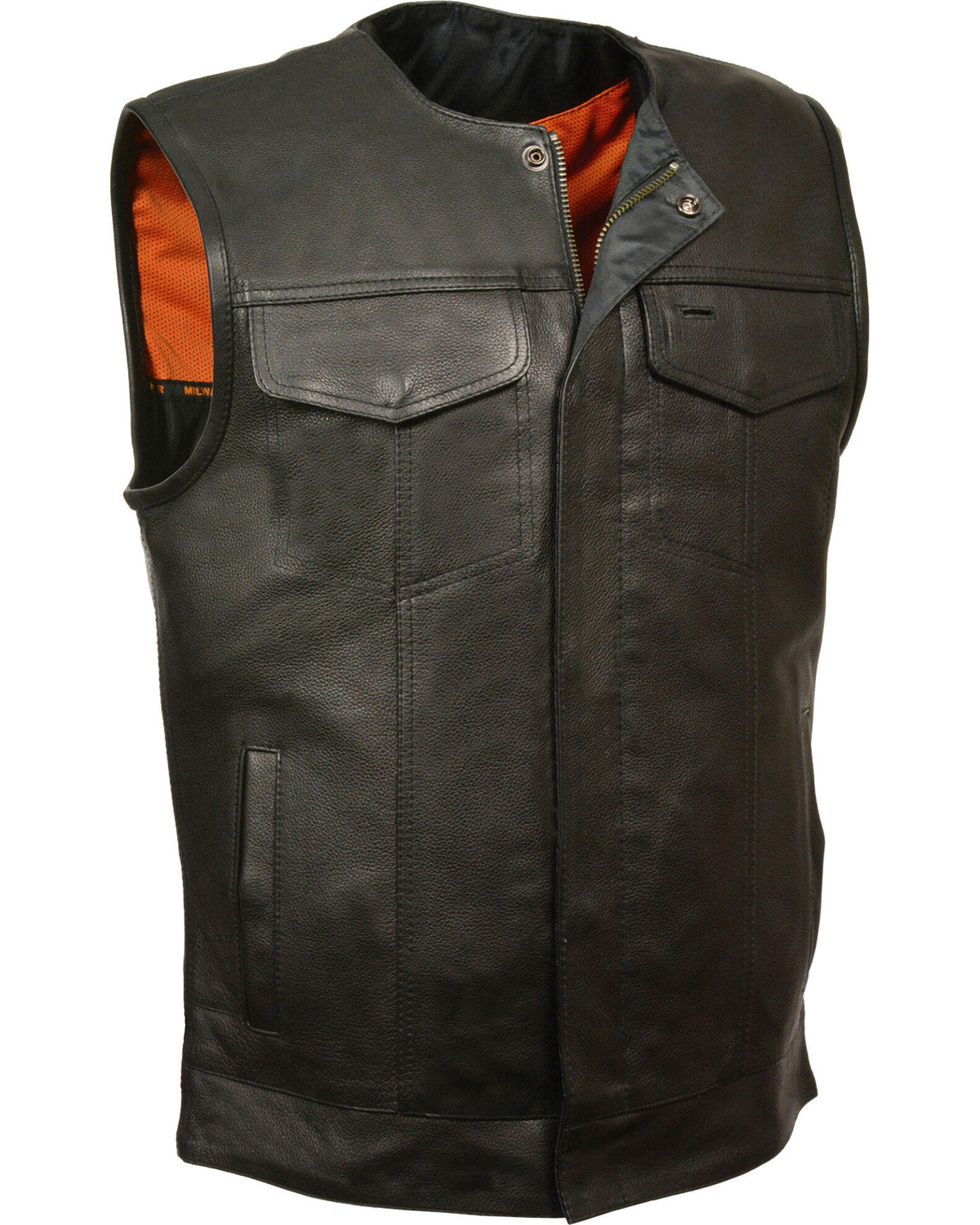 Product Name: Milwaukee Leather Men's Collarless Club Style Vest - Big 3X