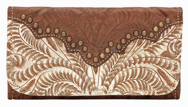 Image #1 - American West Annie's Secret Tri-fold Wallet, Cream, hi-res