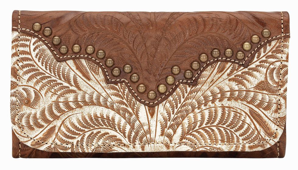 American West Annie's Secret Tri-fold Wallet, Cream, hi-res
