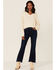 Image #4 - Wrangler Women's V-Neck Cable Knit Sweater, , hi-res