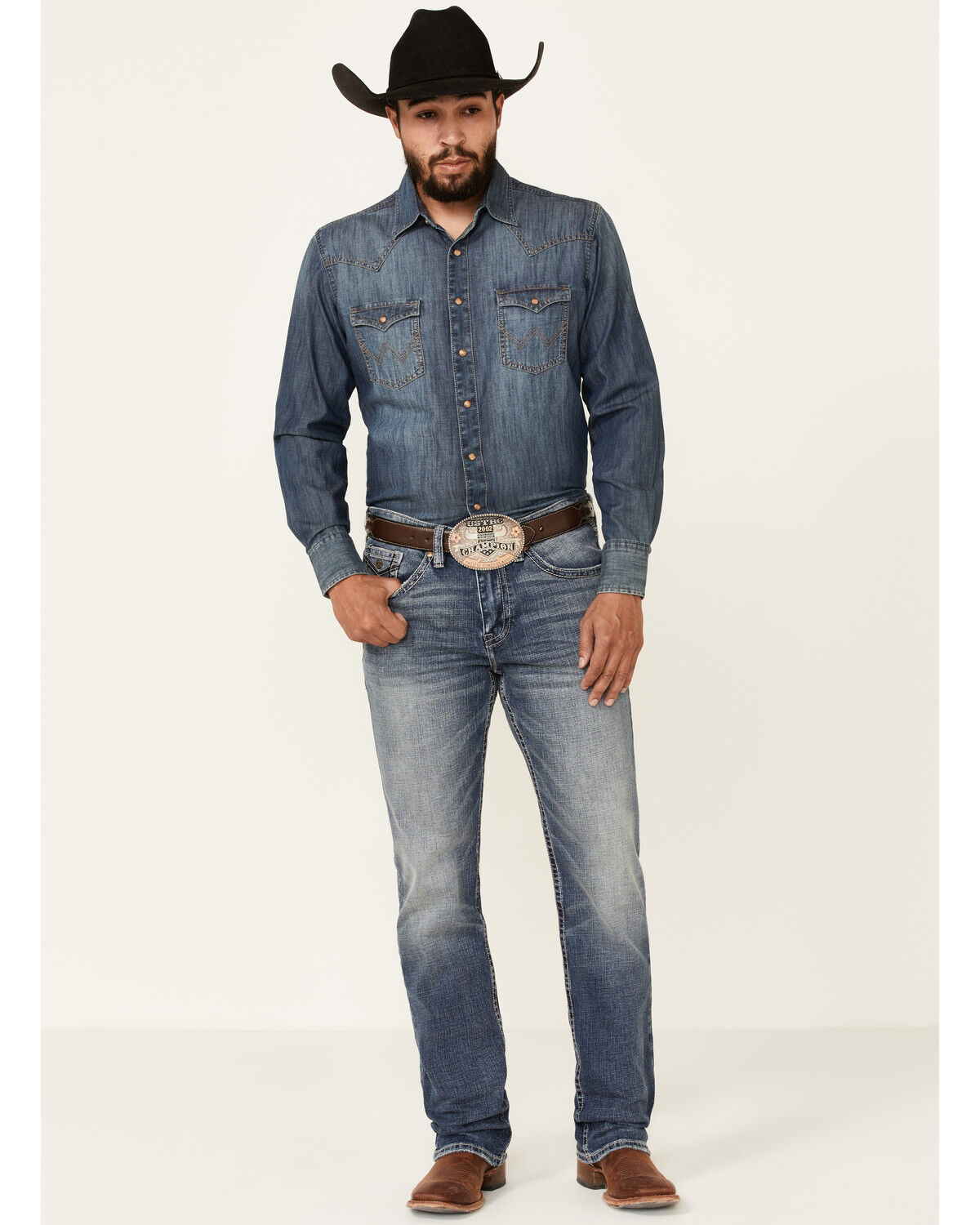 Image #1 - Cody James Core Men's Buster Wash Jackson Slim Straight Stretch Denim Jeans, Blue, hi-res