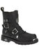 Image #1 - Harley Davidson Men's Distortion Skull Moto Boots - Round Toe, Black, hi-res