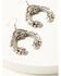 Shyanne Women's Juniper Sky Silver Squash Blossom Earrings, Silver, hi-res