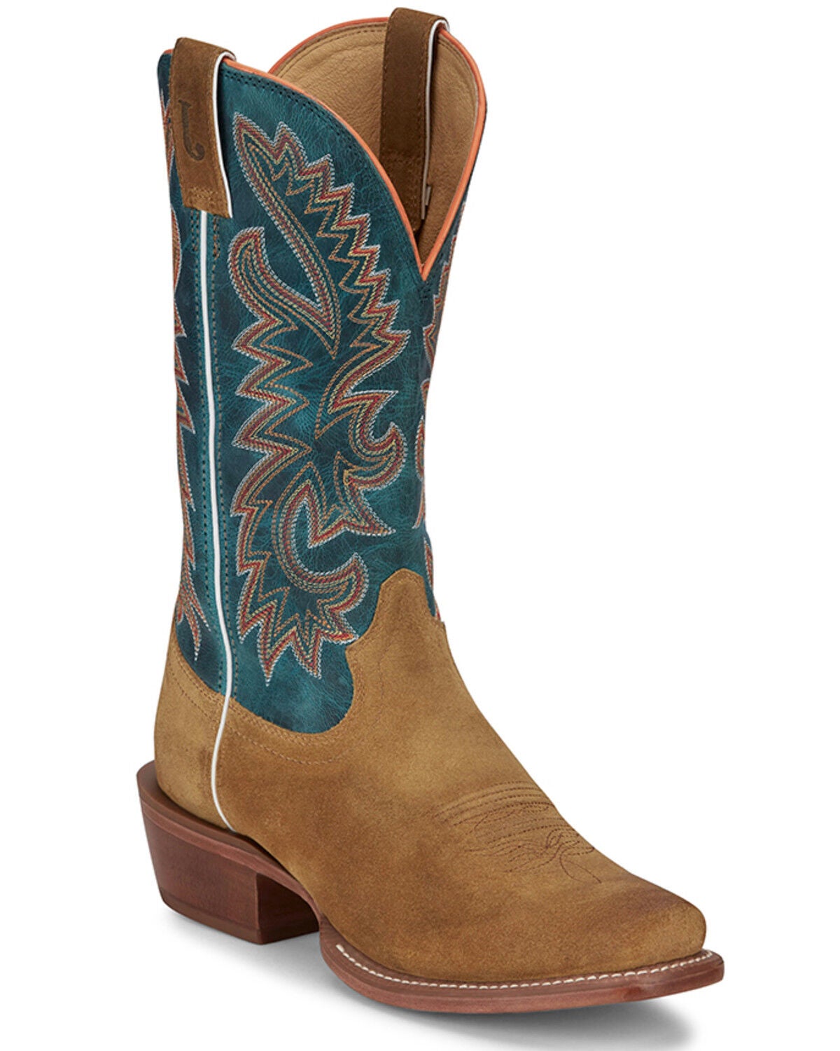 Justin Men's Show Off Western Boots - Square Toe, Tan, hi-res