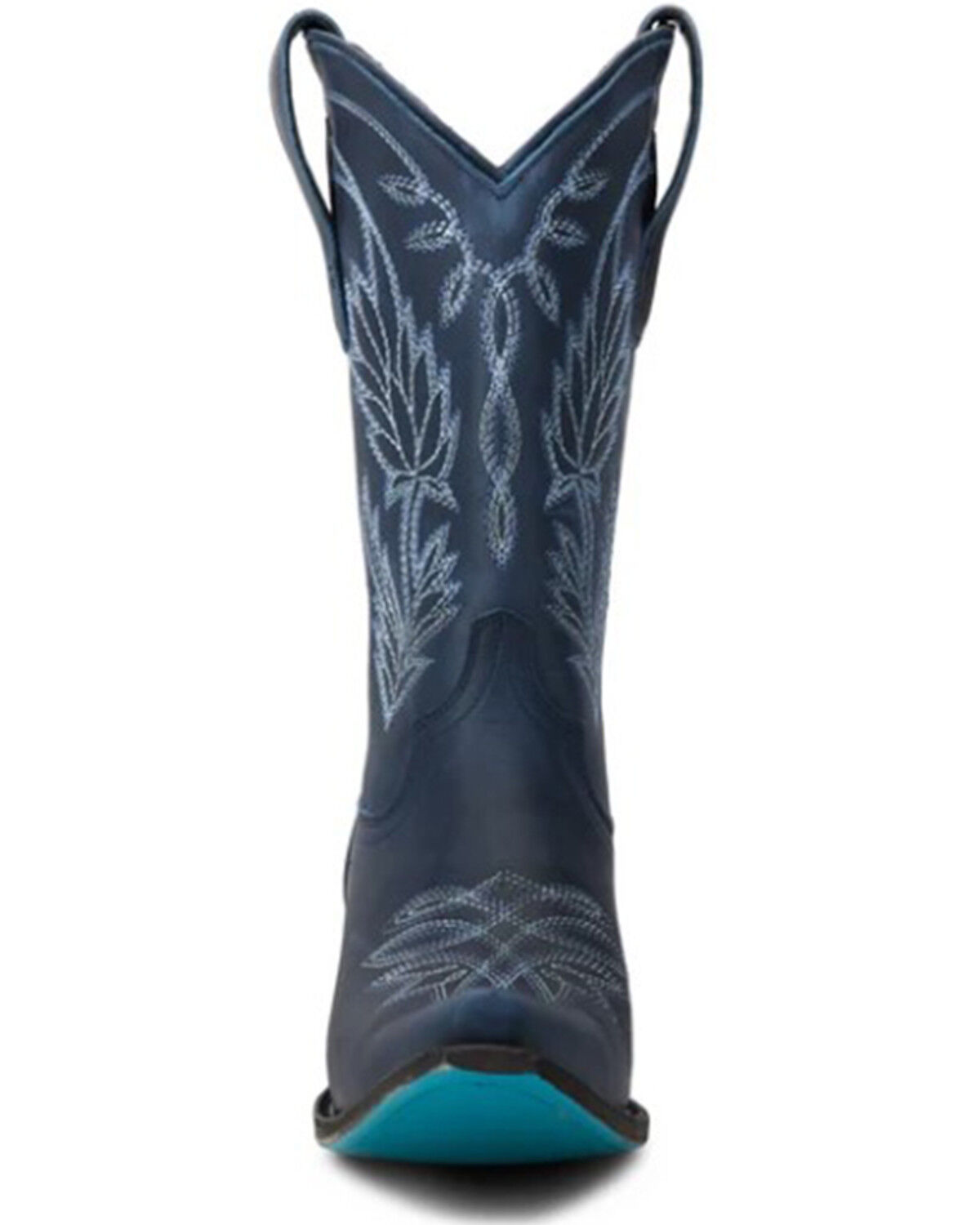 Image #4 - Lane Women's Sandaga Midi Western Boots - Snip Toe, Navy, hi-res