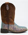 Shyanne Girls' Glitterama Western Boots - Wide Square Toe, Brown, hi-res
