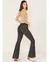 Image #3 - Rock & Roll Denim Women's Leopard Print High Rise Flare Jeans, , hi-res