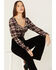 Image #1 - Wild Moss Women's Plaid Print Ruffle Tie Front Crop Top, Rust Copper, hi-res