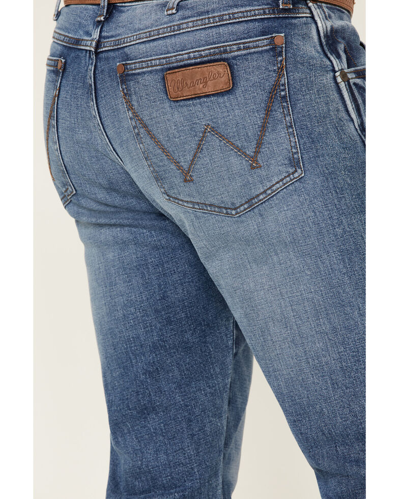 Wrangler Retro Men's Payson Light Wash Stretch Slim Straight Jeans , Light Wash, hi-res
