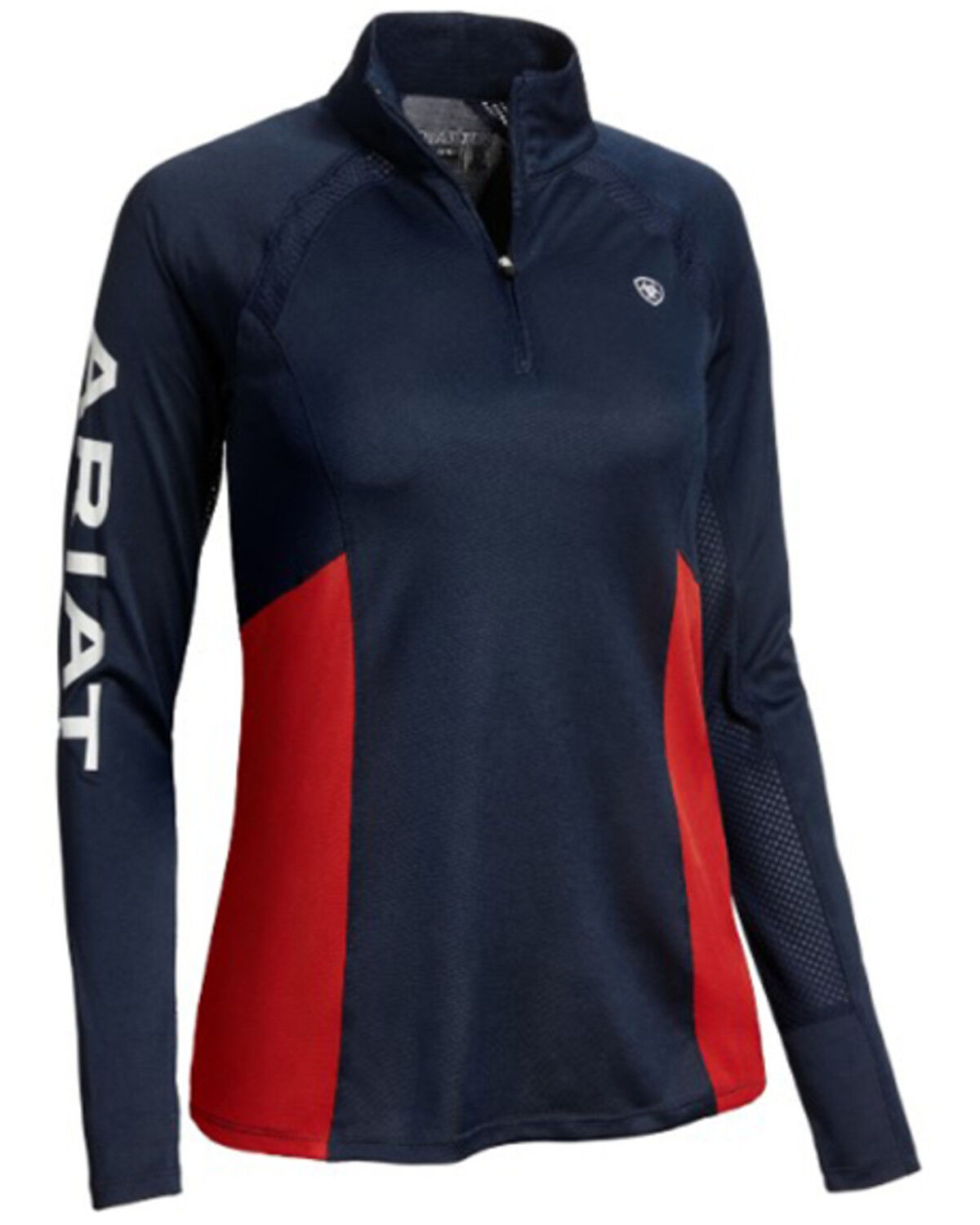 Ariat Conquest 2.0 1/4 1/2 Zip Sweatshirt Team Top ladies navy blue sizes S L 