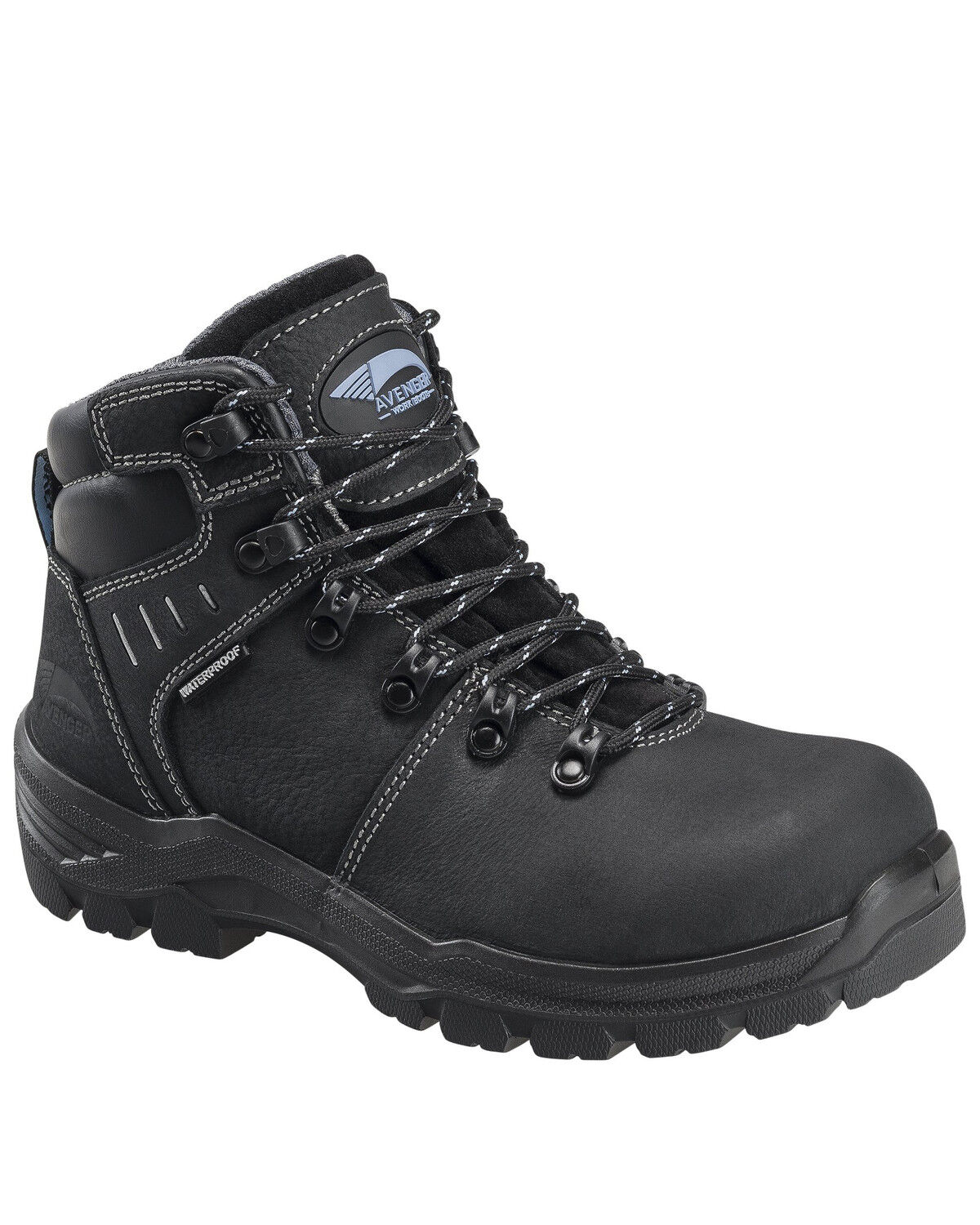 Image #1 - Avenger Women's Foundation Waterproof Work Boots - Composite Toe, Black, hi-res