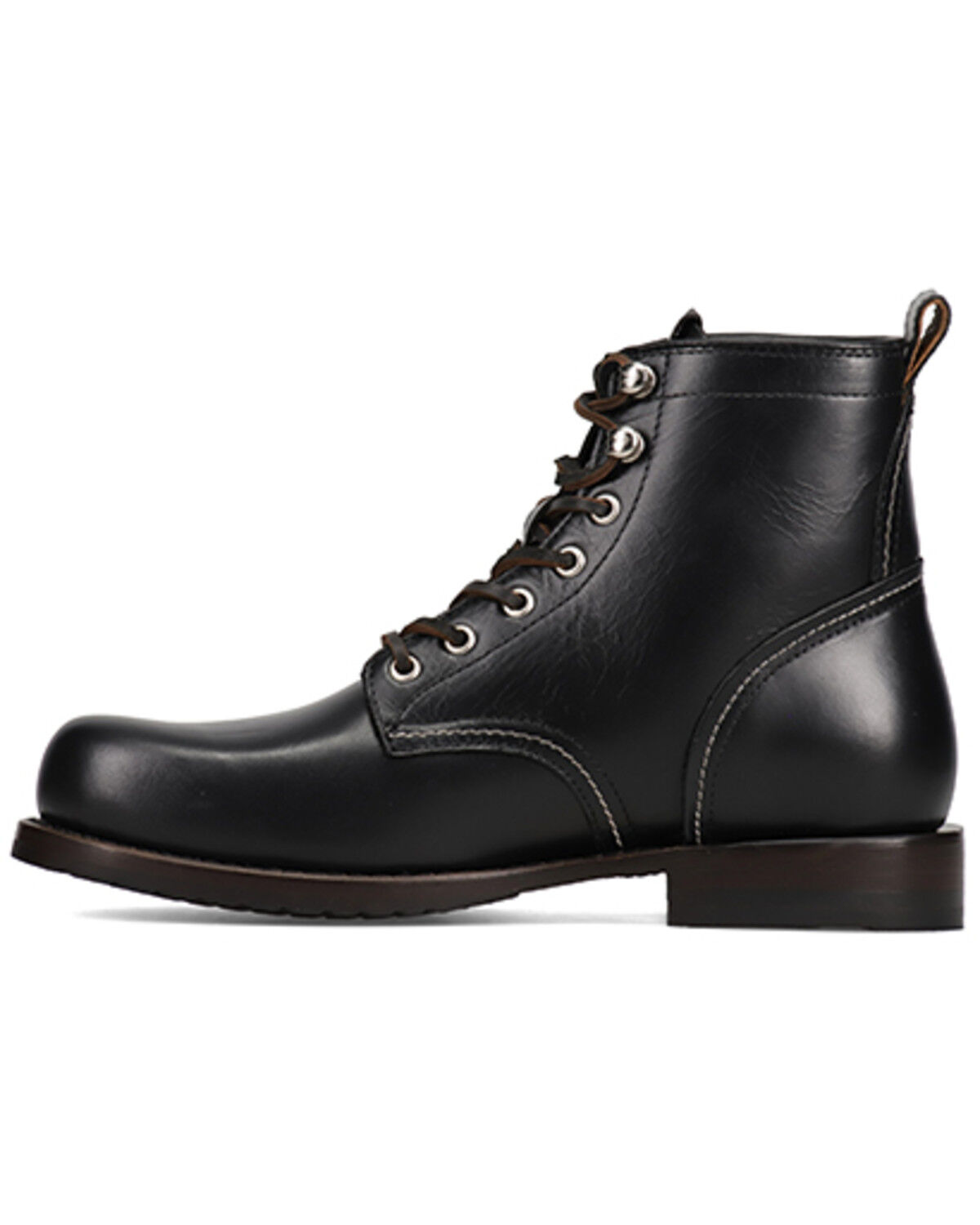Image #3 - Frye Men's Hudson Workboot Plain Toe Boots - Round Toe, Black, hi-res