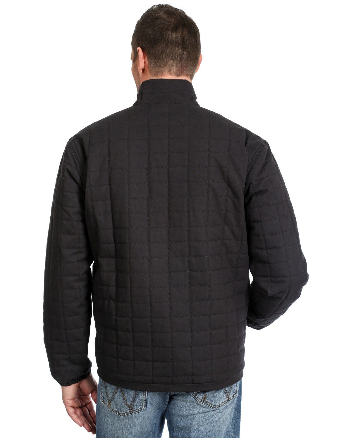 Wrangler Men's Mixed Canvas Chore Coat - Sandstone, Quilted Lining - View #8