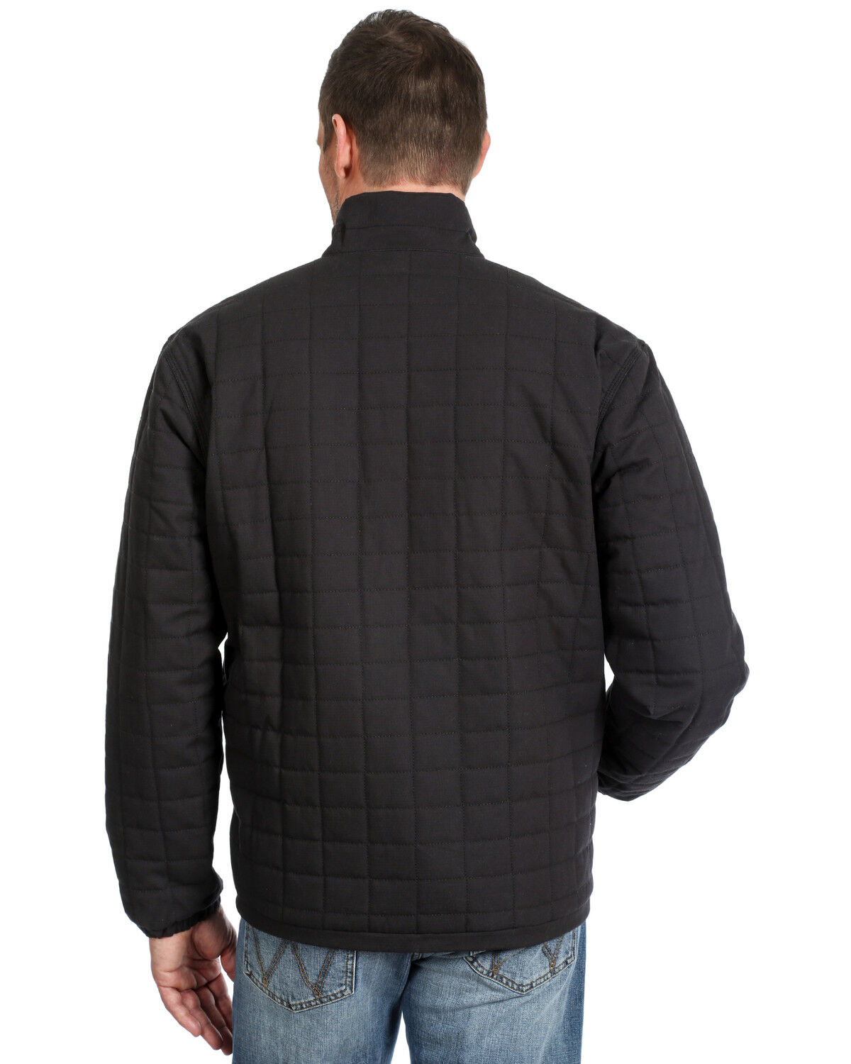 Image #2 - Wrangler Men's Chore Ripstop Quilted Coat, Black, hi-res